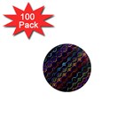 Dark Multicolored Mosaic Pattern 1  Mini Magnets (100 pack)  Front