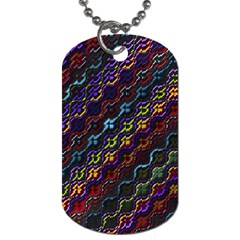 Dark Multicolored Mosaic Pattern Dog Tag (one Side)