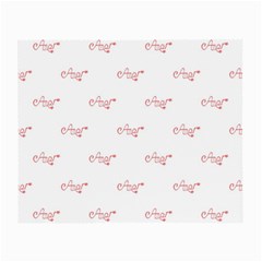 Amor Text Drawing Pattern Small Glasses Cloth