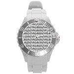 Blockify Round Plastic Sport Watch (L) Front