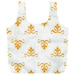 White With Orange Fdl Full Print Recycle Bag (XXXL) Front