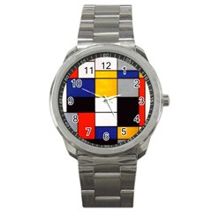 Composition A By Piet Mondrian Sport Metal Watch by maximumstreetcouture