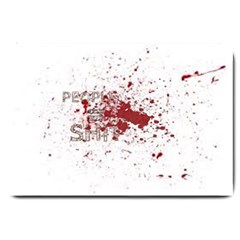Blood2 Peopple Large Doormat  by JonoraRecordsApparel