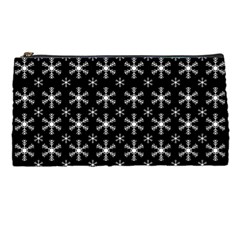 Snowflakes Background Pattern Pencil Case by Sapixe