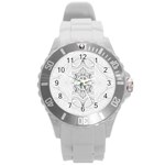 Mono Repeats I Round Plastic Sport Watch (L) Front