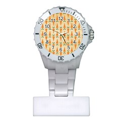 Pattern-carrot-pattern-carrot-print Plastic Nurses Watch