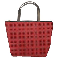 Metallic Mesh Screen 2-red Bucket Bag by impacteesstreetweareight