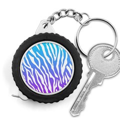 White Tiger Purple & Blue Animal Fur Print Stripes Measuring Tape