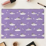 Cheerful Pugs Lie In The Clouds Cosmetic Bag (XXL) Back