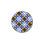 Shapes on a blue background                                                           Golf Ball Marker Front