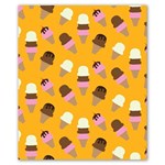 Ice cream on an orange background pattern                                                         Poster 20  x 24  20 x24  Poster - 1