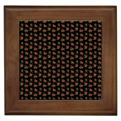 Cute Deer Pattern Black Framed Tile