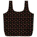 Cute Deer Pattern Black Full Print Recycle Bag (XXXL) Front