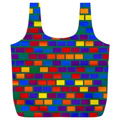 Gay Pride Rainbow Brick Pattern Full Print Recycle Bag (xl) by VernenInk