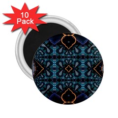 Blue Pattern 2 25  Magnets (10 Pack) 