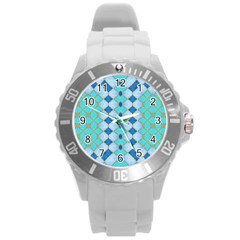 Turquoise Round Plastic Sport Watch (l)