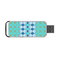 Turquoise Portable Usb Flash (one Side)