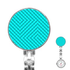 Illusion Waves Pattern Stainless Steel Nurses Watch