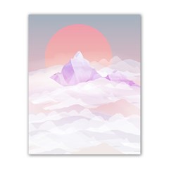 Mountain Sunset Above Clouds Poster 16  X 20  by Giving