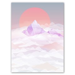 Mountain Sunset Above Clouds Poster 18  X 24 