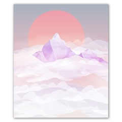 Mountain Sunset Above Clouds Poster 20  X 24 