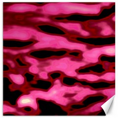 Pink  Waves Flow Series 9 Canvas 16  X 16 
