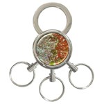 Colorful Abstract Texture 3-Ring Key Chain Front