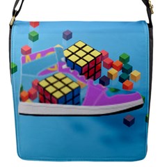 Floating-cubes-on-blue Backgrounderaser 20220422 203144521 Backgrounderaser 20220422 203216276 Flap Closure Messenger Bag (s) by marthatravis1968
