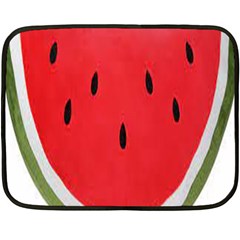 Watermelon Pillow Fluffy Double Sided Fleece Blanket (mini)  by artworkshop