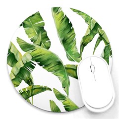 Sheets Tropical Plant Palm Summer Exotic Round Mousepads