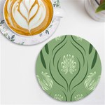 Folk flowers print Floral pattern Ethnic art UV Print Round Tile Coaster Front