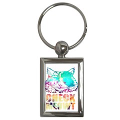 Check Meowt Key Chain (rectangle) by nate14shop