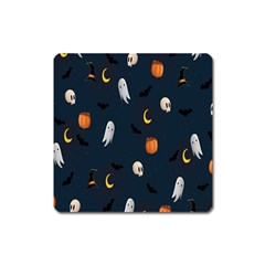 Halloween Ghost Pumpkin Bat Skull Square Magnet