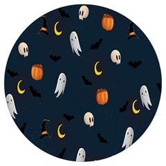Halloween Ghost Pumpkin Bat Skull Round Trivet