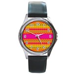 Calming Peace Round Metal Watch Front