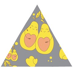 Avocado-yellow Wooden Puzzle Triangle by nate14shop