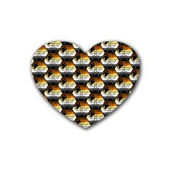Hackers Town Void Mantis Hexagon Bear Pride Flag Rubber Coaster (heart) by WetdryvacsLair