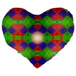 Helix Heaven Large 19  Premium Heart Shape Cushions Back