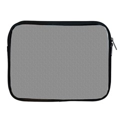 Small Soot Black And White Handpainted Houndstooth Check Watercolor Pattern Apple Ipad 2/3/4 Zipper Cases by PodArtist