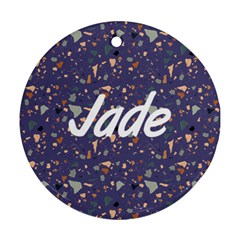 Pattern Seamless Terrazzo Round Ornament (two Sides) by flowerland