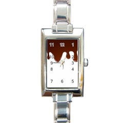 Chocolate Rectangle Italian Charm Watch