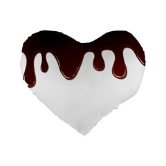 Chocolate Standard 16  Premium Heart Shape Cushions