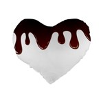 Chocolate Standard 16  Premium Heart Shape Cushions Back