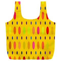 Banner-polkadot-yellow Full Print Recycle Bag (xxxl) by nate14shop