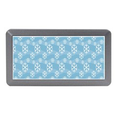 Snowflakes, White Blue Memory Card Reader (mini)