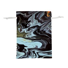 Abstract Painting Black Lightweight Drawstring Pouch (m)