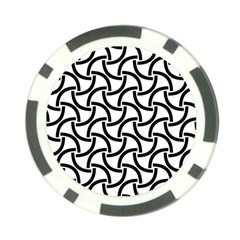 Background-black White Poker Chip Card Guard (10 Pack)