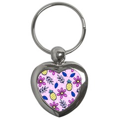 Flowers Purple Key Chain (heart) by nateshop