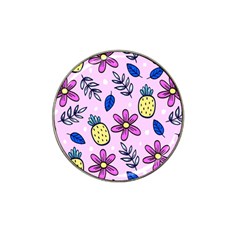 Flowers Purple Hat Clip Ball Marker (4 Pack)