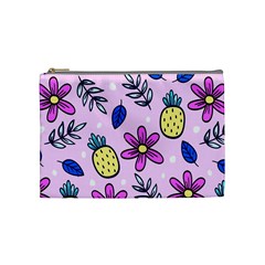 Flowers Purple Cosmetic Bag (medium) by nateshop